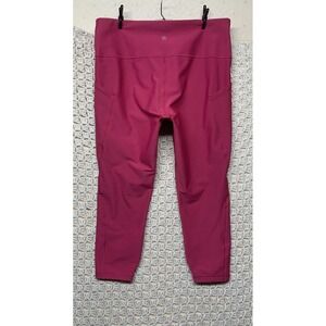 Athleta Interval Stash 7/8 Tight Leggings XL Pink  Pocket High Rise Athletic